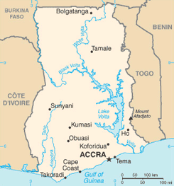 Map of Ghana Map of Ghana